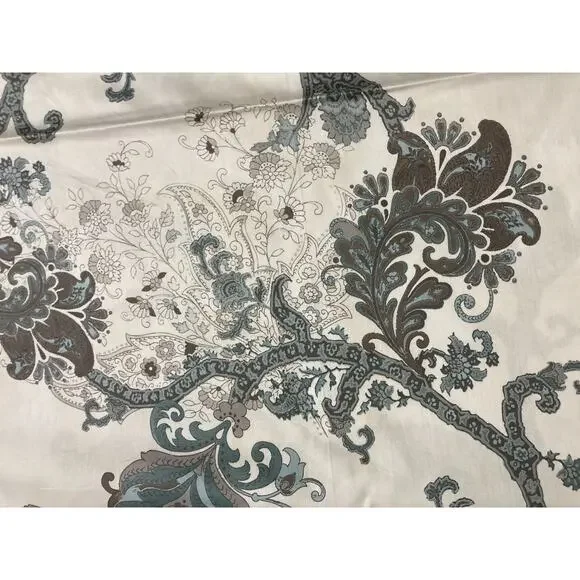 Ethan Allen Italy NEW Wynsome Paisley Queen Duvet Cover 2 Sham Set Queen/Full
